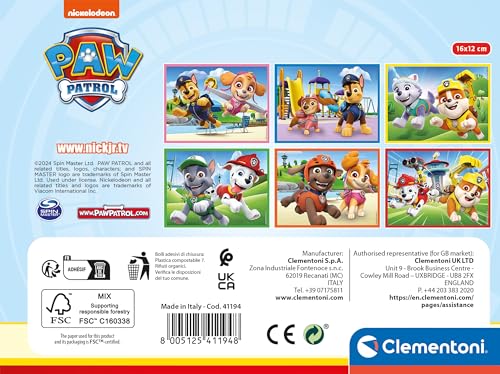Clementoni Puzzle Paw Patrol 12 Pièces Cube Supercolor Puzzle pour Enfants 3 Fabriqué en Italie 41194 - vue 4