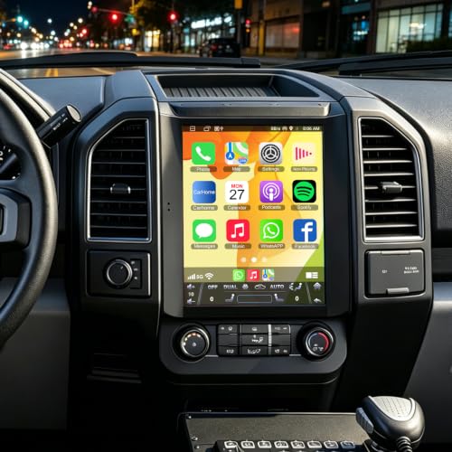 Image of for Ford F150 2015 2016 2017 2018 2019 2020 Android 15 Car Stereo 8-core, 12.1 Inch IPS Touch Screen Car Radio with Wireless Carplay /Android Auto,GPS, WiFi, Bluetooth, FM, DVR