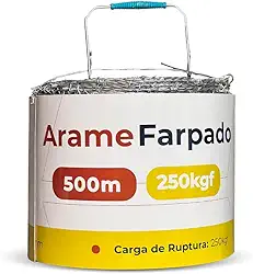 Arame Farpado Galvanizado Cerca Rural 500kgf 500m - Makrometal…