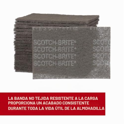 Scotch-Brite 7448 almohadilla ultra fina de carburo de silicio para satinado sin rayas 6x9 5