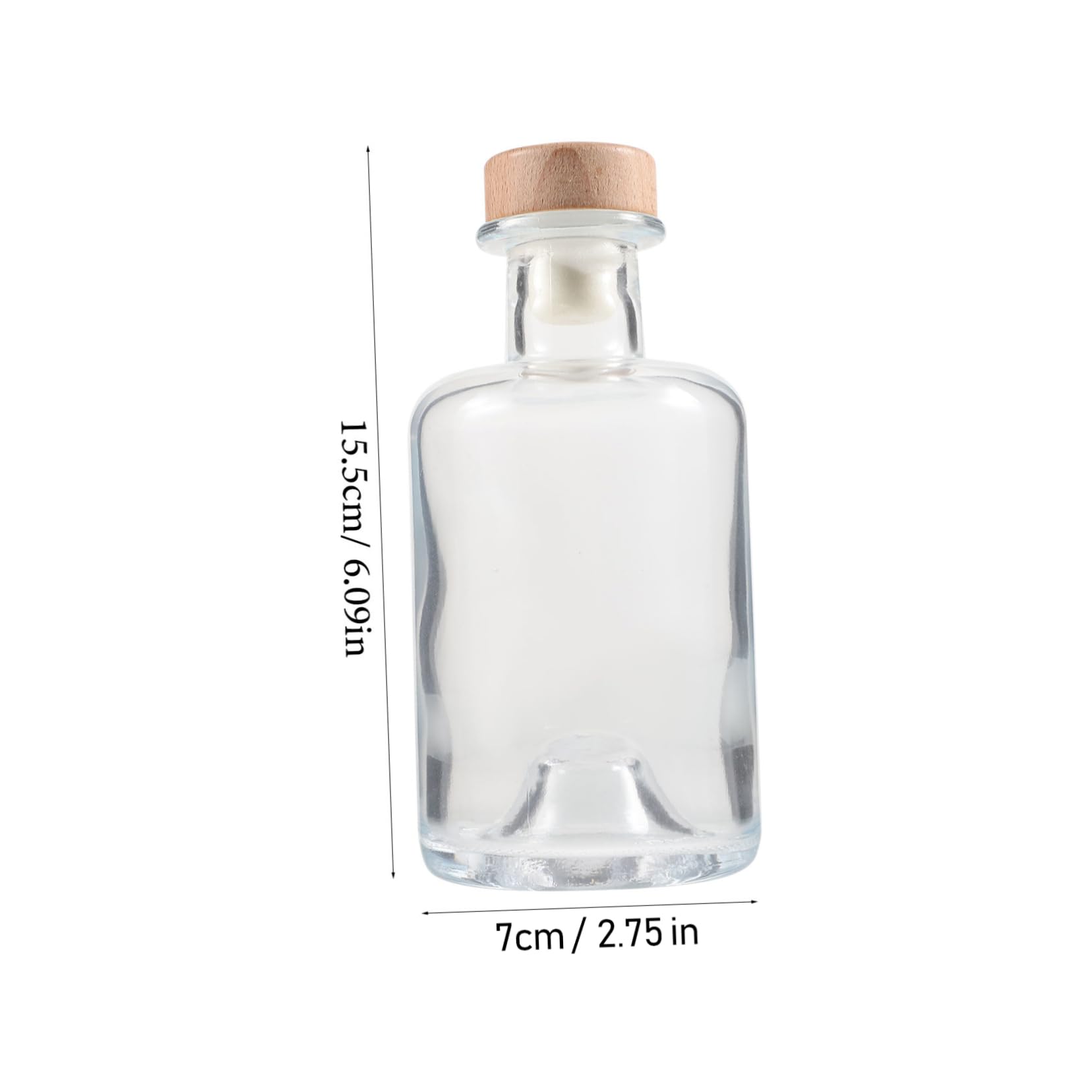Cabilock Thickened White Wine Bottle Uv Reusable Bottles Breakable Bottle Prop Brewing Bottle Sealed Bottle Beverages Bottles Sealable Bottle Empty Bottles Alchole Bottle Glass
