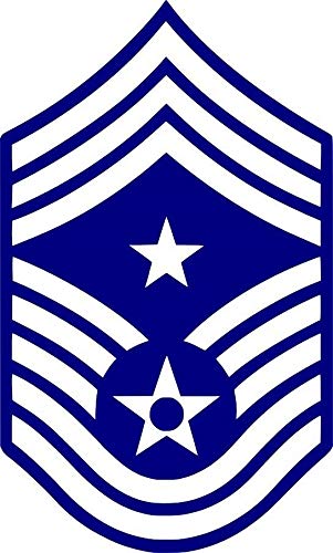 Edward & Co Sticker USAF E-9 Command Chief Master Sergeant Rank Decal United States Army Military for Car Truck Window Laptop Bumper US Flag 4.1 X 2.5 in -  301156770305