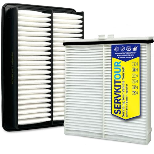 SERVKITOUR Engine Cabin Air Filter Kit for Mazda CX-30 CX30 (2020-2026) for Mazda 3 (2019-2026) for CX-50 (2023-2024) 2.5L Gas Replace BDGF-61-J6X PAJ8-13-3A0A PX9X133A0