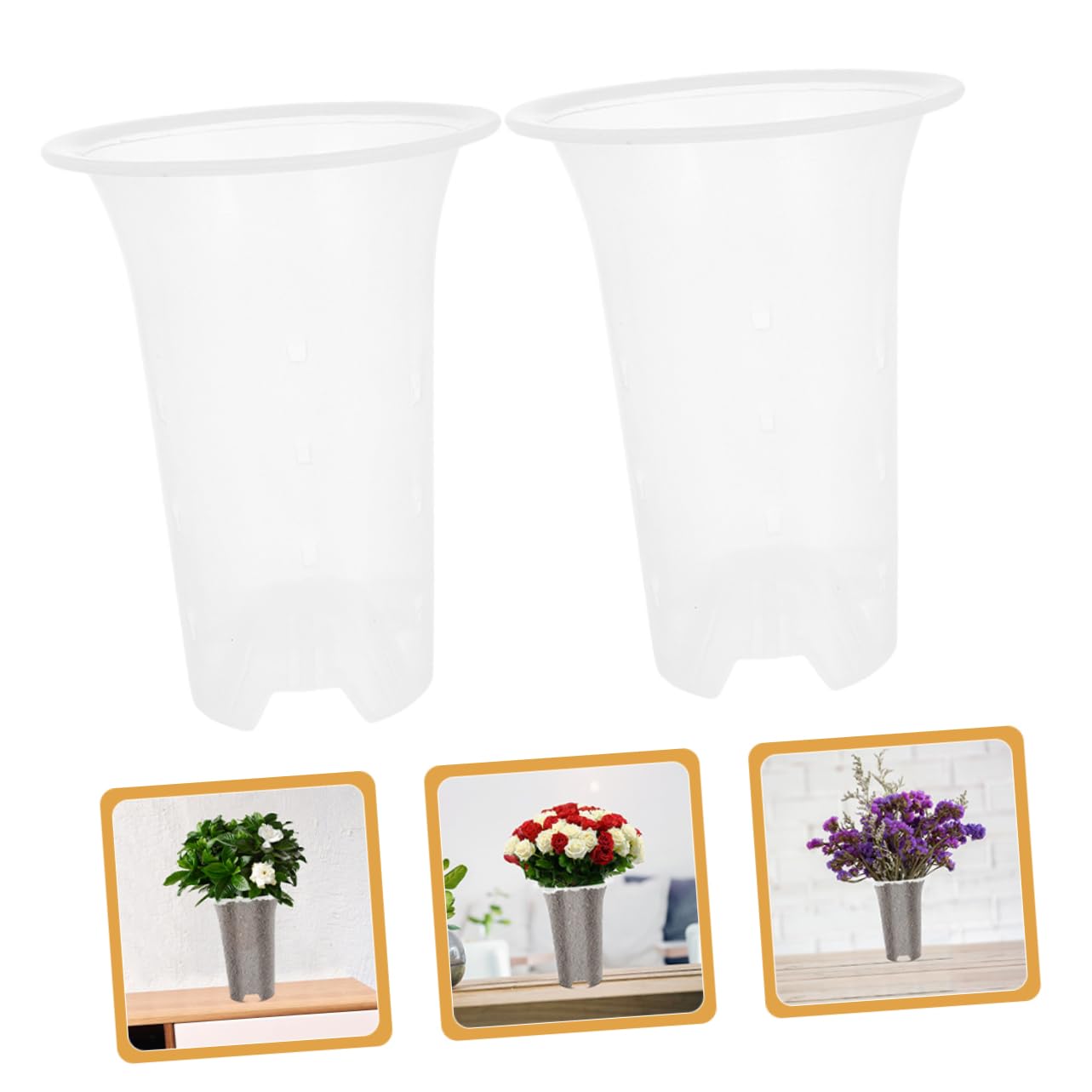 Pots D’orchidées en Plastique Blanc 8 Pièces, Pots de Pépinière