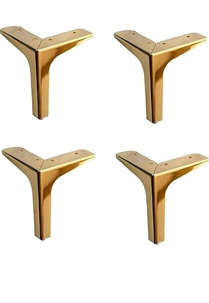 Sofa Legs 4 inches,goledn Titanium Finish Set of 4 (with mounting Screw)