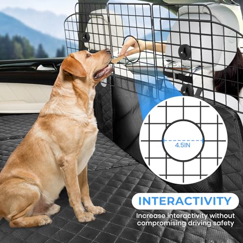 Barreira de carro de cachorro para SUVs, divisor de carro de ajuste universal para cães, barreira de