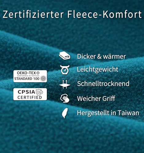 Litume Reisedecke, leicht und atmungsaktiv,170x122cm, weiche Flugzeugdecke für Reisende, faltbares Campinglaken mit Packsack für Zug, Camping, Reisen (Fleece, E651) (Deep Teal)