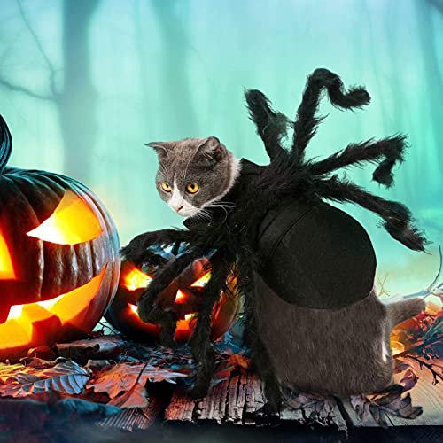 Disfraz de araña de Halloween, Decoraciones de mascota, ropa de cosplay ajustables para perros y gatos pequeños y medianos 2 Disfraz de araña de Halloween, Decoraciones de mascota, ropa de cosplay ajustables para perros y gatos pequeños y medianos