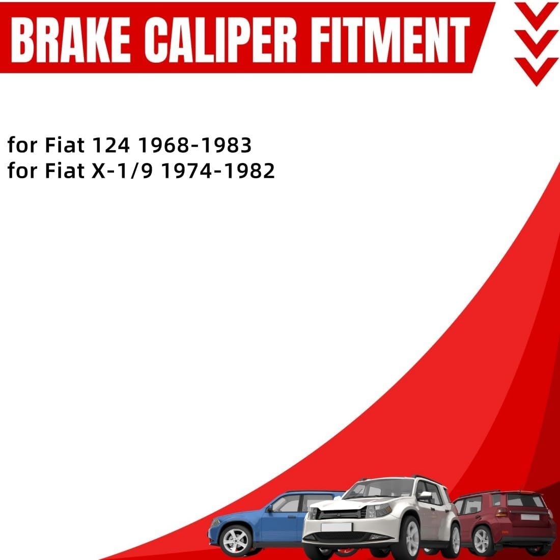 Rear Disc Brake Caliper Assembly Pair Set of 2 ZGYWAutoParts for Fiat X-1/9 1.3L 1974-1978, for Fiat X-1/9 1.5L 1979-1982, for Fiat 124 1.2L 1968 1969, for Fiat 124 1.4L 1968-1973