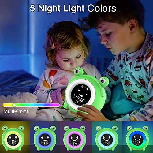 Yariaii Kids Alarm Clock, Digital Alarm Clock For Toddlers Sleep Training Clock With Night Light, Nap Timer, Temperature, Wake Up Clock For Kids Boys Girls Bedroom #TOP4