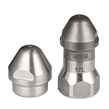 WINTI Sewer Jetter Nozzle Pressure Drain Jetter Hose Nozzle for Window, Car, Clean 12L to 18L