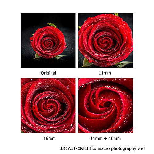 JJC AF Tubo de extensión de Metal de Enfoque automático (11 mm 16 mm) con exposición TTL para cámaras Canon RF Mount EOS R5 R6 R RP Macro de Imagen de Primer Plano - imagen 7