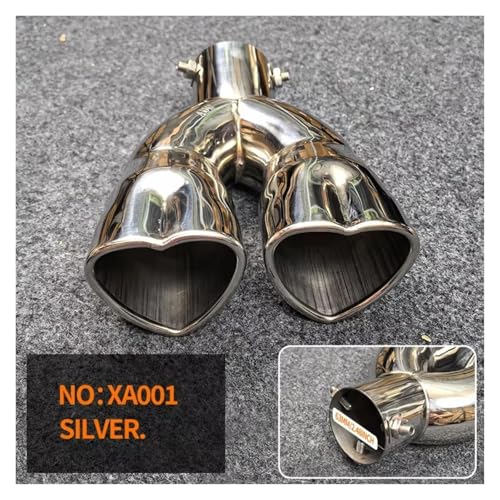 Silencieux universels acier inoxydable embouts échappement double cœur
