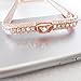 iPhone 7 Plus Case Crystals Rhinestone Bling Metal Frame Bumper Sparkle Jeweled 100% Handcrafted with Shining Diamond (Round-Rose Gold-5.5inch)