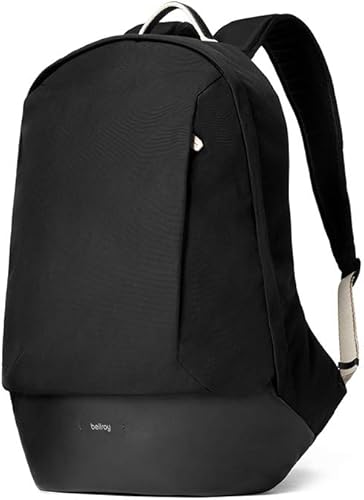 Bellroy Mochila clásica prémium (paneles de cuero, se adapta a portátiles de 15"), Negro arena, Computadora portátil