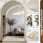 Antok Full Length Mirror, 71"x28" Floor Mirror, Floor Standing Mirror for Bedroom Living Room Cloakroom, Gold - Image 5