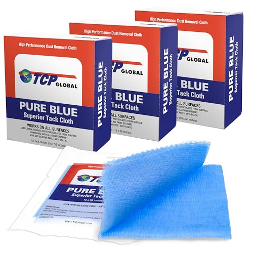 Tcp global - pure blue superior tack cloths - tack on a white background.