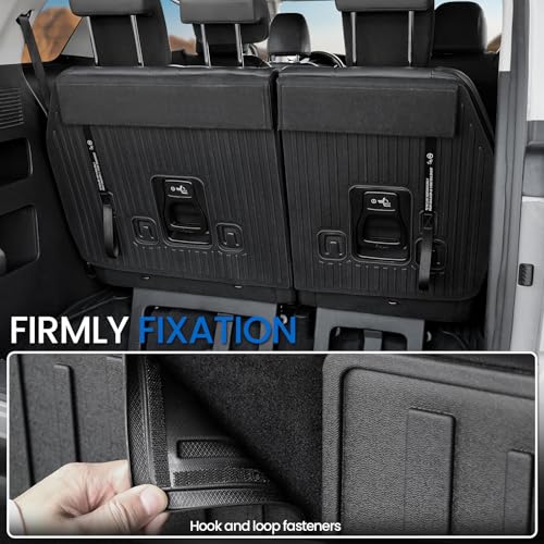 Image of Cargo Lower Mat Backrest Mats for 2022-2025 2026 Kia Carnival, All Weather TPE Seat Back Liners Trunk Lower Well Mat Cargo Liner Accessories