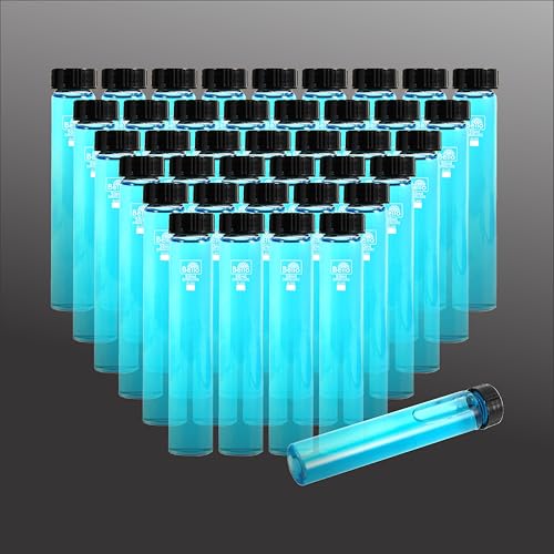 Image of Bello 50ml Clear Glass Vials Culture Tube with PE Stopper, 40pcs Leak-Proof Glass Bottles Containers for Storage Liquid, Essential Oil, Pills and Lab Home Kitchen Use