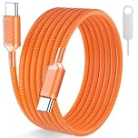 USB C Charger Cable 2M for iPhone 17,60W USB C to USB C Fast Charging Braided Charger Cord for iPhone 17 16 15 Pro/Pro Max/Plus/Air,for iPad Pro Mini 10th A16,for MacBook Pro/Samsung Galaxy etc,Orange