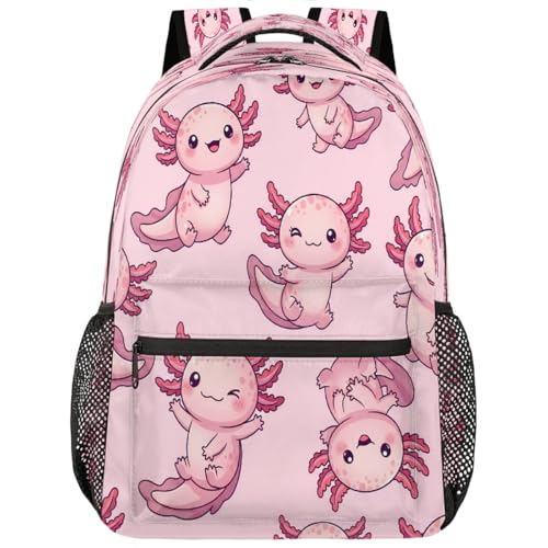 Mochila ligera de ajolotes para evitar dolor de espalda en secundaria