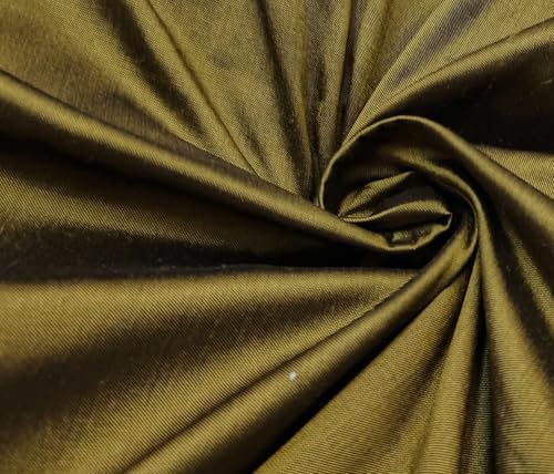 Soie dupioni verte olive 137 cm pour robe de soirée élégante