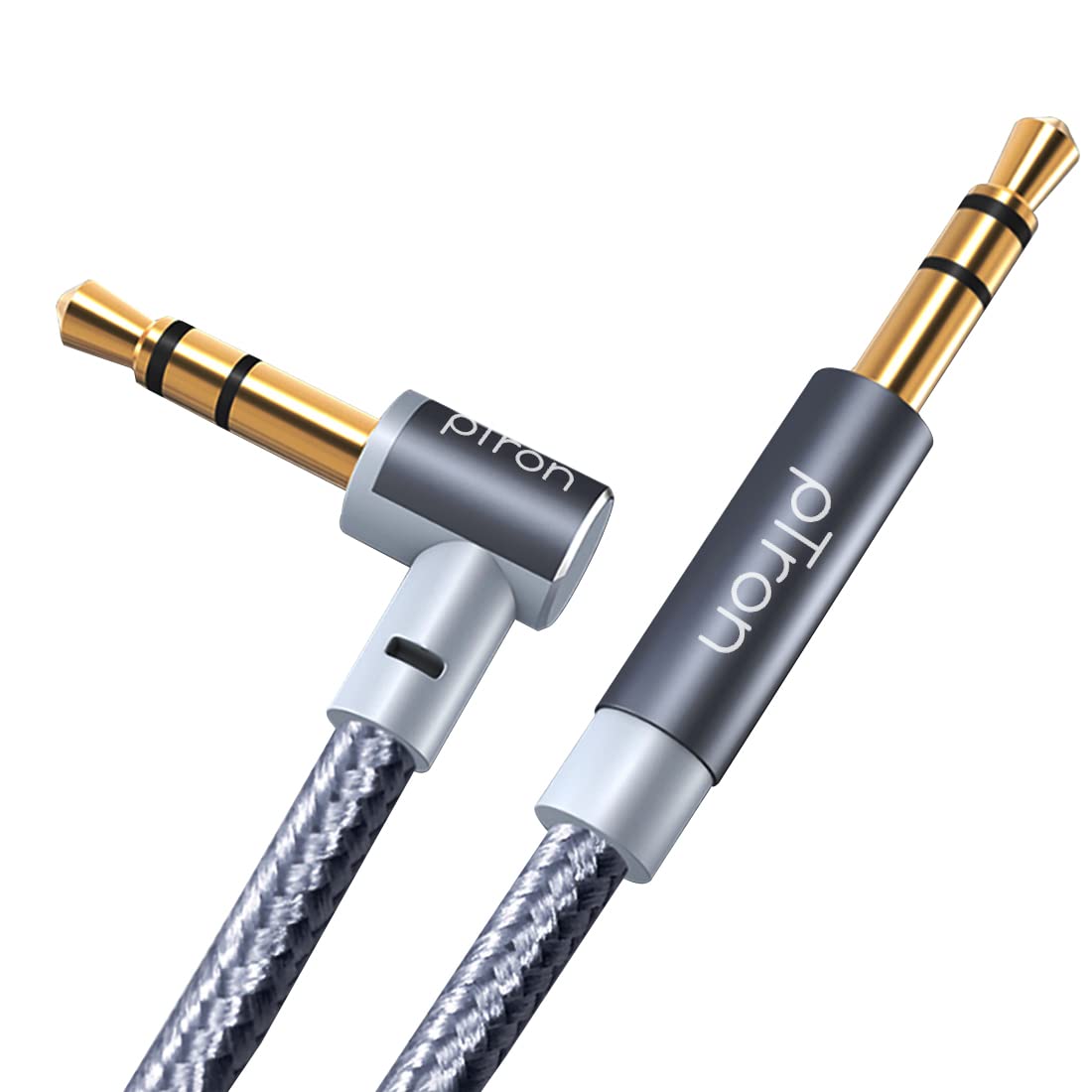 pTron 3.5mm Male to Male Stereo Aux Cable, compatible with Smartphones/Tablets, 90 Degree Gold-plated Connectors, Solero A15 Tangle-free Metal Shell Audio Cable (Nylon Braided, 1.5M, Grey) (B09KS55PRR) Amazon Price History, Amazon Price Tracker