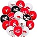 I Love You Balloons Decorations, Pack of 36 - Red and Black Balloons Love Decorations | Kiss Balloons | Valentine Balloons, Black and Red Love decor, Lip Balloons | Romantic Decorations Special Night