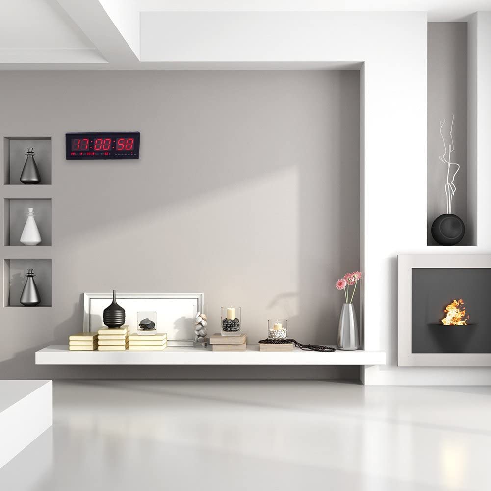 Yosoo LED Multifunzione digitale con calendario Orologio da parete con display della temperatura per Casa Ufficio