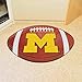FANMATS NCAA University of Michigan Wolverines Nylon Face Football Rug , 22