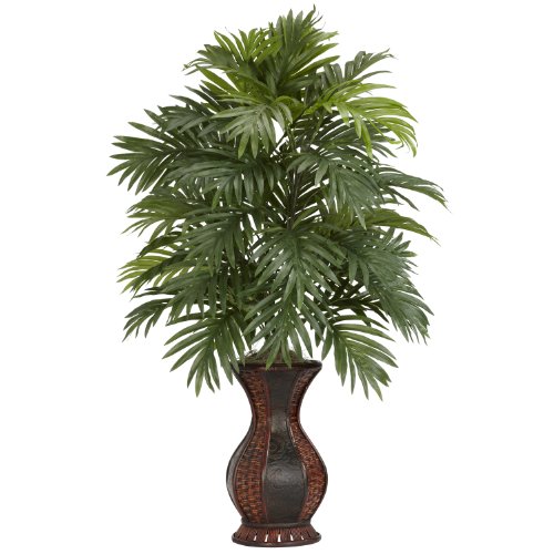 Nearly Natural 6661 Areca Palm with Urn Silk Plant,Green,35" x 12" x 12"