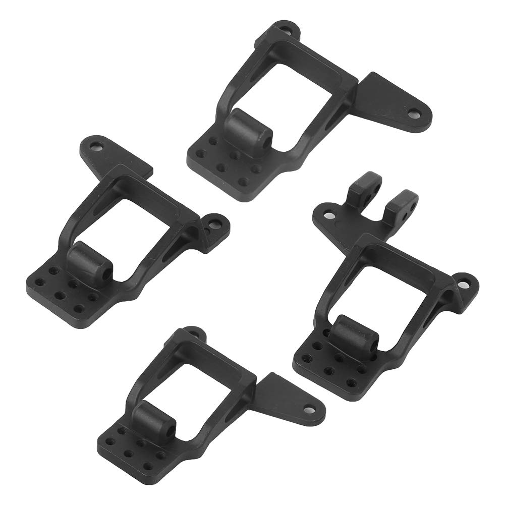 Support de choc RC en alliage d'aluminium, amortisseurs avant et arrière réglables, supports de tours d'amortisseurs pour voiture Traxxas TRX4 RC 1/10, 4 pièces, noir ou argent (Noire)