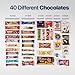 Eastanbul International Snack Box, 40 Chocolate Assortment Bars, Turkish Exotic Snacks, Foreign Exotic Candy Box of Assorted Chocolate for Adults and for Kids, Gift for Holidays & Birthdays