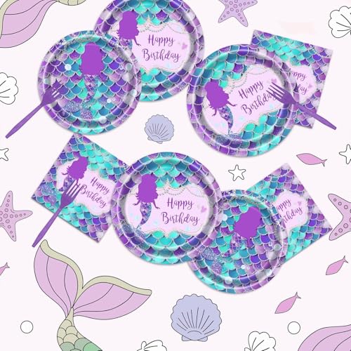 50% Off Vanulus 96-PC Mermaid Birthday Party Supplies Set