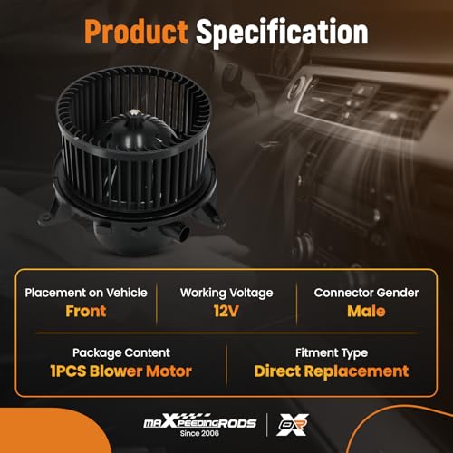 Image of maXpeedingrods HVAC Heater Blower Motor 700267 Assembly Compatible with Chevy, GMC, Buick & Cadillac Vehicles - Silverado /Sierra 1500 /2500 HD /3500 HD, Traverse, Acadia Limited, Enclave