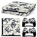 XIANYING Adesivo in Pelle di Vinile in plastica Mimetica per Console Playstation 4 con 2 Controller Cover per Decalcomania Joypad Gamepad Ps4