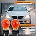 YGDMD 2PCS Car 3157 Bulb,12V 3157 Brake Light Bulb for Replacing Tail Light Bulbs Compatible with Ford/Chevrolet/Chrysler/Dodge,2800K/P27-5W Halogen Rear Turn Bulbs (Amber Color/2PCS)