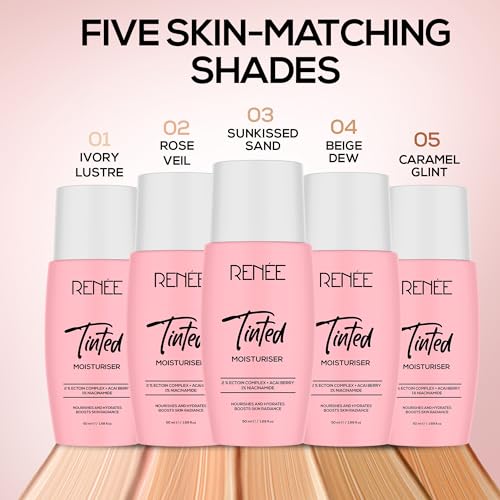 Image of RENEE Tinted Moisturiser - Beige Dew| Hydrates, Boosts Radiance, Repairs Barrier & Brightens Skin | With Niacinamide, Acai Berry & Ectoin | 50 ml