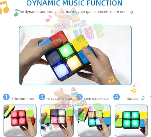 Image of FLIP Slide Board Game - 4 Game Modes Interactive Puzzle Toy | Brain Teaser for Kids Ages 6-12 | Colour Matching & Memory Challenge | Portable Travel Toy | Educational Gift