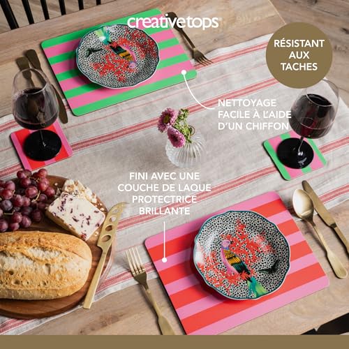 Sets de table surface laquée luxueuse et dos en liège Creative Tops - 6