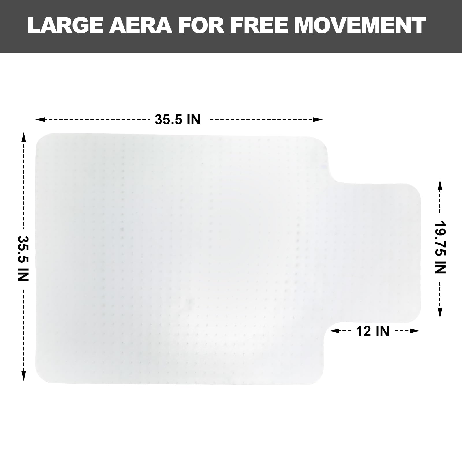 Chair Mat for Carpet- Low Pile 1 4 Thick Carpet Protector for Office Gaming Computer Desk Chair Heavy — view 5