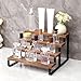 ZOBONETI Wooden Cologne Organizer For Men, 4 Tiers Cologne Stand Shelf, Perfume Organizer Holder, Fragance Display Storage Rack, Gift For Men