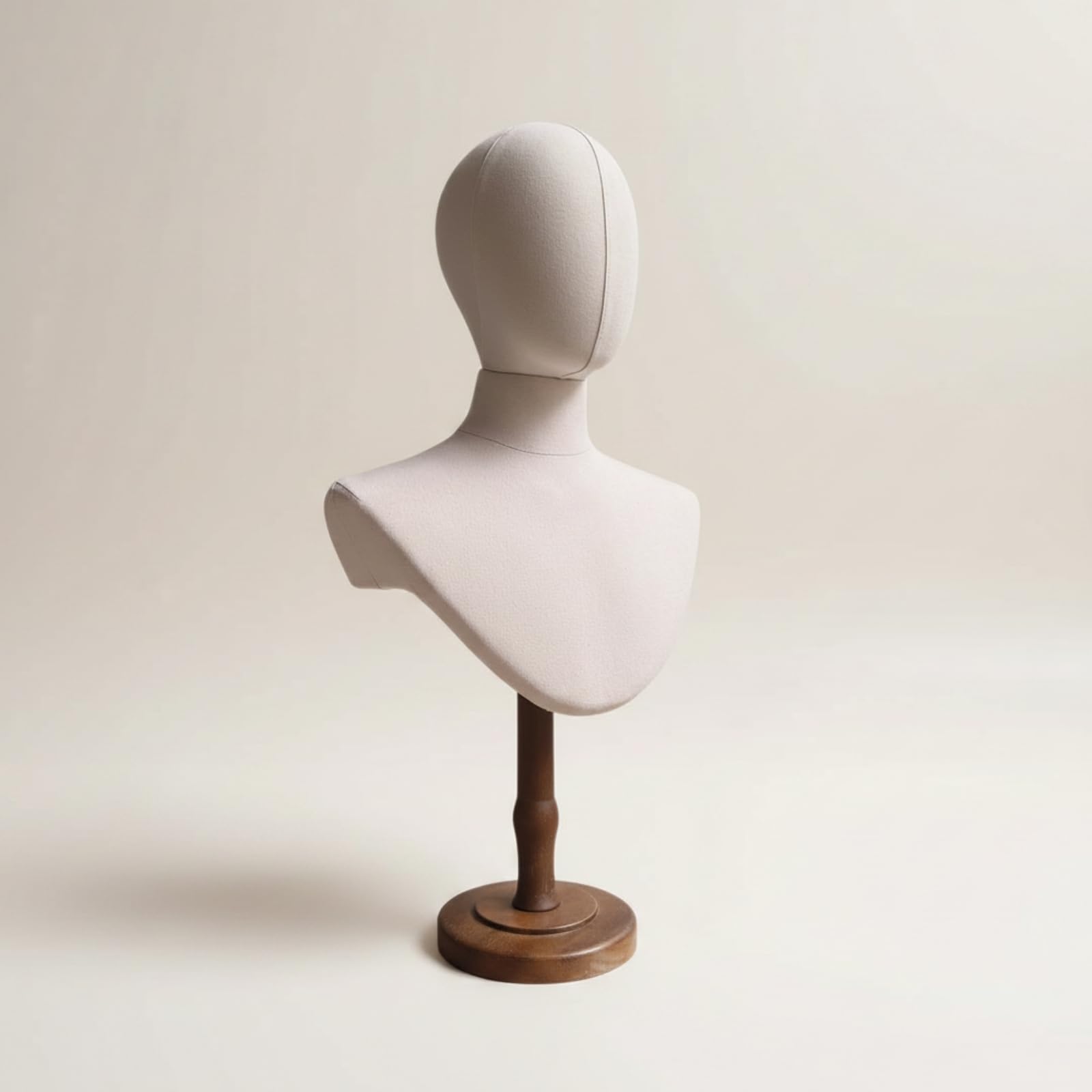 Busto da Sartoria con Testa Spillabile Espositore a Busto con Piedistallo Stabile Torso da Donna Supporto Regolabile per Sarti, Atelier