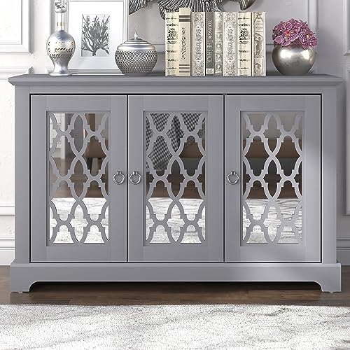 GFW Honiton Narrow Mirrored Sideboard Unit & 3 Storage