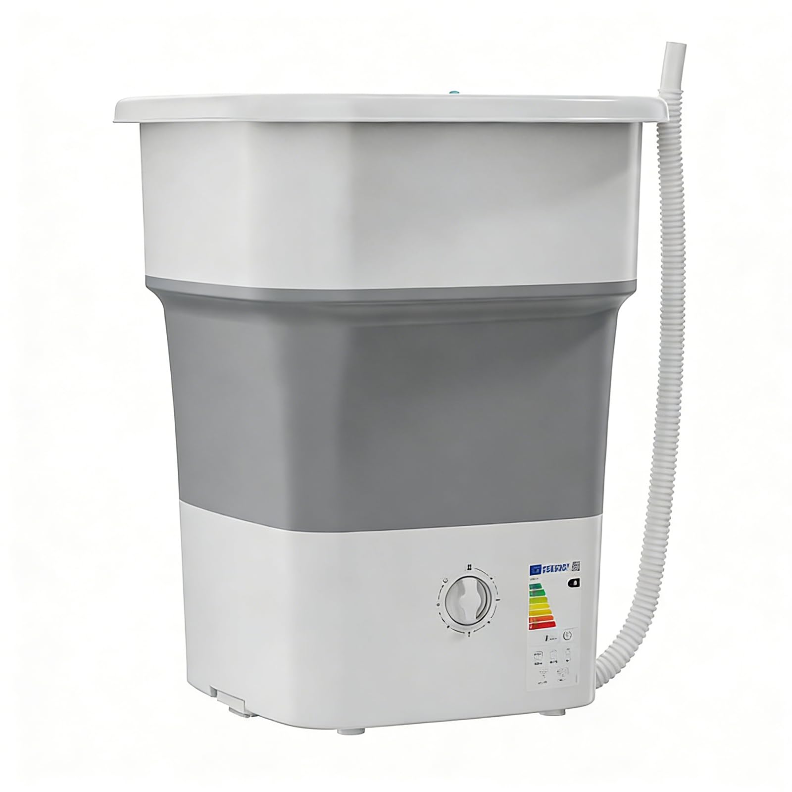 Tragbare Waschmaschine, Unterwäschewaschmaschine, 52 Liter großes Fassungsvermögen, faltbare Waschmaschine und Trockner für Babykleidung, Unterwäsche, Camping und Wohnmobilreisen (null white)