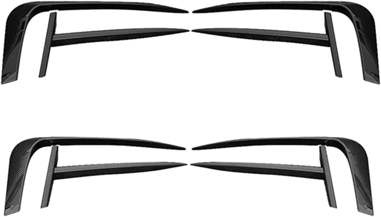 1Set Car Fog Light Eyebrow Eyelid Cover Front Bumper Side Vent Spoiler Splitter Compatible with Jetta MK7 2019-2021