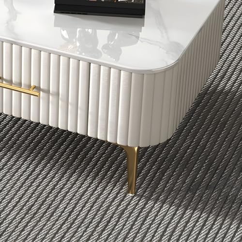 Table basse moderne blanche rectangulaire pour briser la monotonie du salon - 4