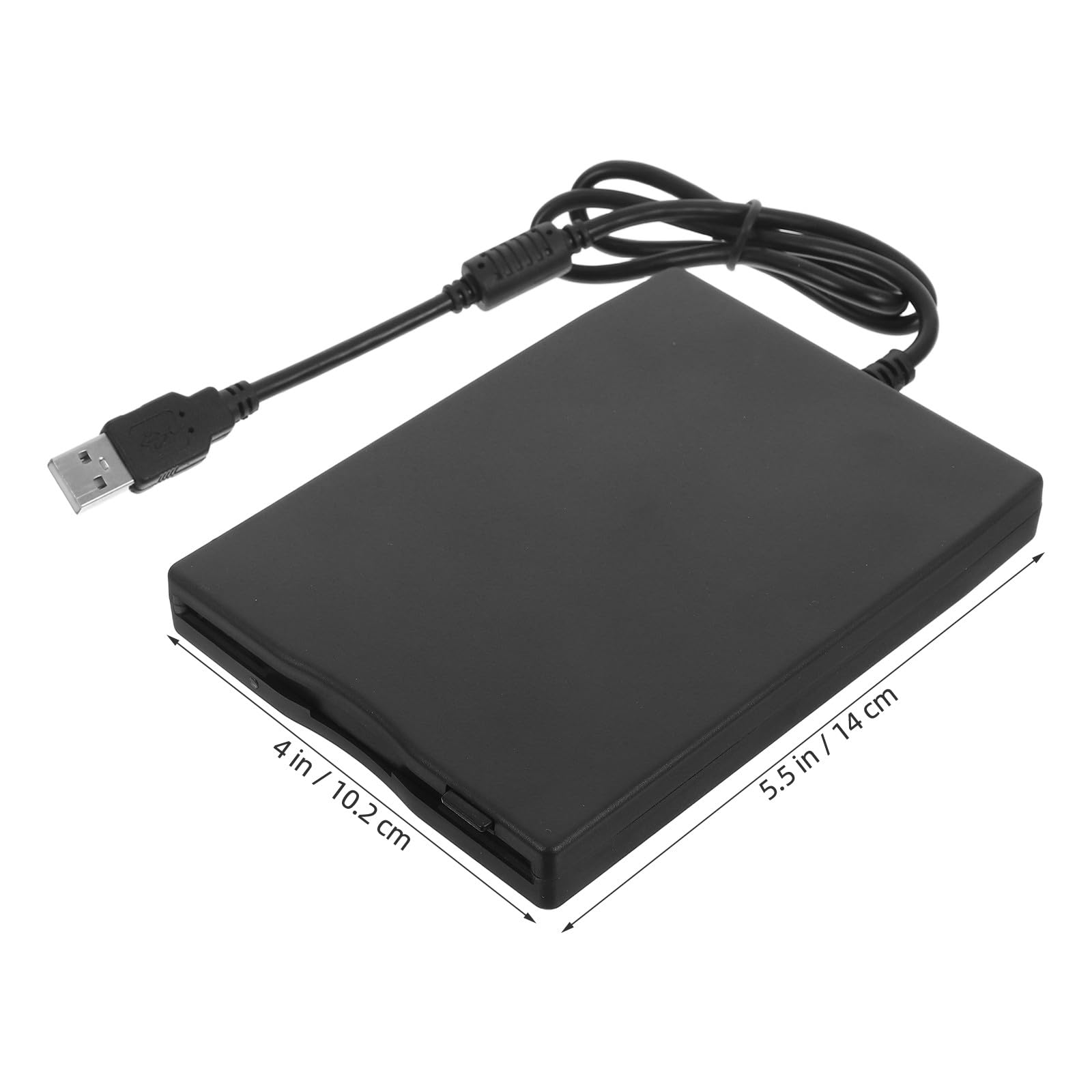 Kisangel Lecteur de Disquettes Externe USB Noir en Abs, Compatible Multi-os, Connecte Ordinateurs Portables Bureau, Lecteur 3,5 Pouces Portable pour Disquettes