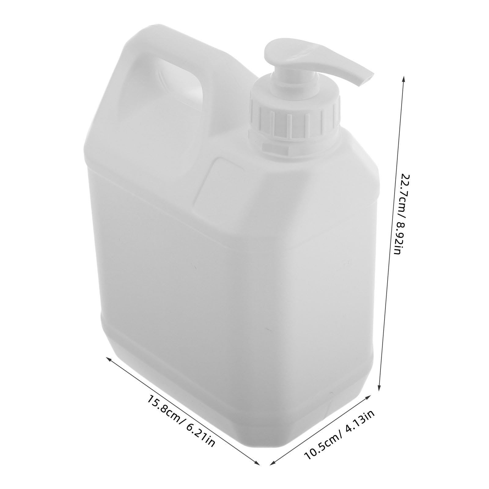 GANAZONO Contenitore in vetro di plastica da 2 l, vuoto con ponte della pompa, shampoo, contenitore per imballaggio, 2 l, con design a pompa, ideale per viaggi, palestra, casa, ecologico e pratico