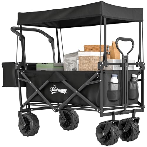 Outsunny 120L Festival Trolley on Wheels, Folding...